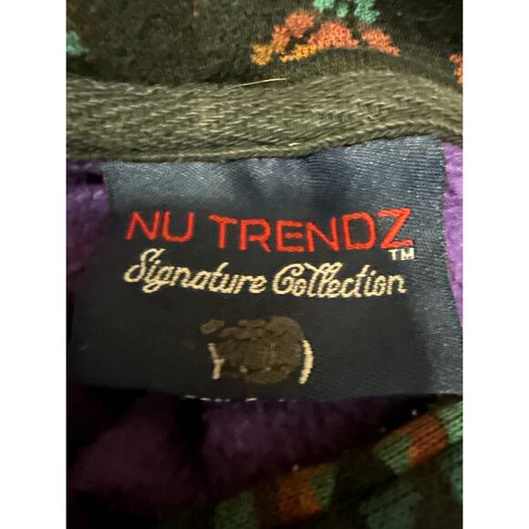 NU Trendz Women's Multicolor Tribal Colorblock Hoodie Hooded Sweatshirt Top M - Picture 3 of 4